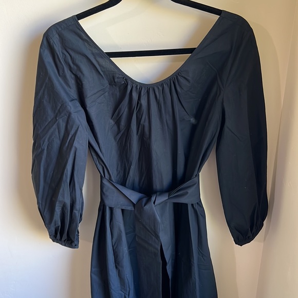 G LABEL GOOP X TABITHA SIMMONS black cotton dress with tie and pockets. - Picture 9 of 9